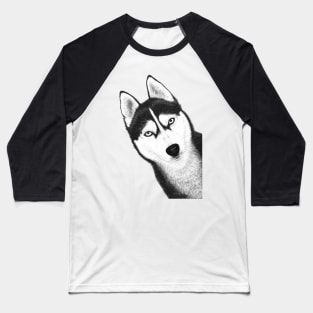 Black husky Baseball T-Shirt